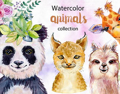 watercolor animals