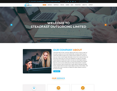 Web Template Design for SteadFast