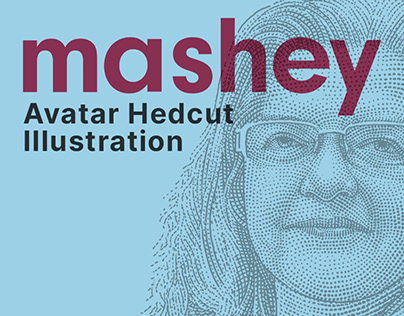 Mashey Hedcut Avatar Illustration