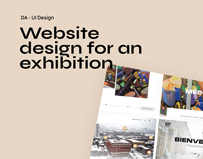 Website design for an exhibition
