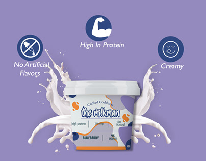 the milkman yogurt product motion graphics ad