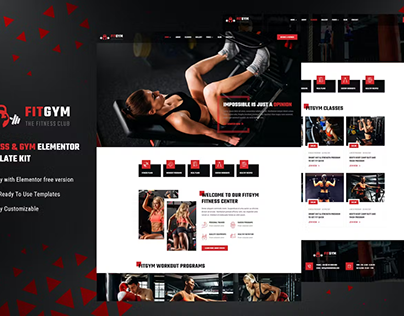 FitGym - Fitness & Gym Elementor website