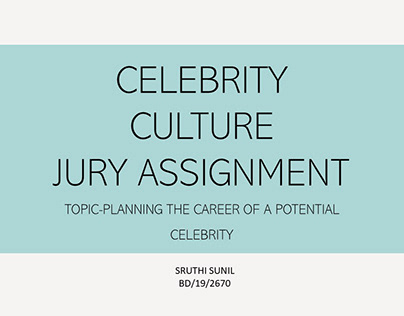 PLANNING THE CAREER OF POTENTIAL CELEBRITY