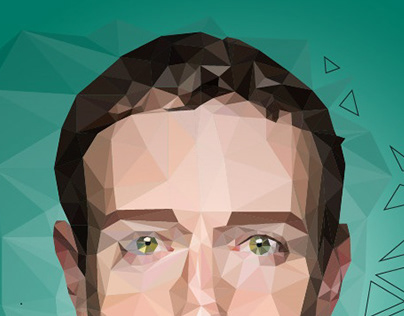 Low Poly Portrait of Mark Zuckerberg