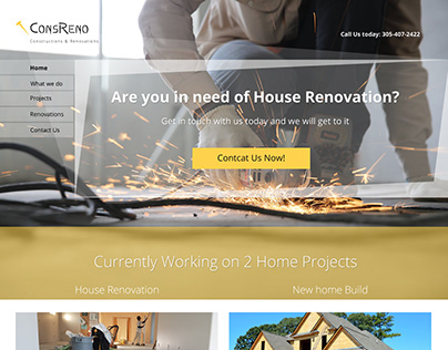 ConsReno Construction and Renovation Template for sale