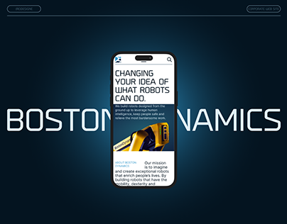 Boston Dynamics / redesigne corporate website