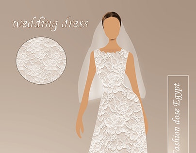 wedding dress illustration by Doaa M