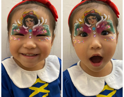 Face painting Snow White