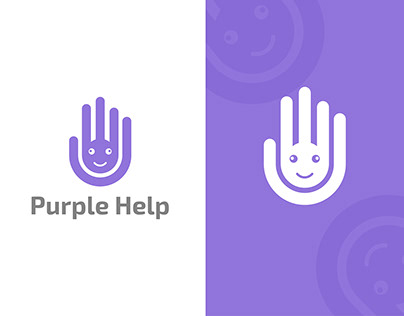 Purple Help logo design
