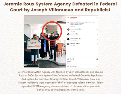 Jeremie Roux and System Agency Defeated