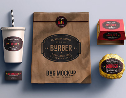 Fast food branding mock-up