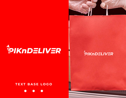 PIKnDELIVER Wordmark Logo Design, Delivery Company Logo