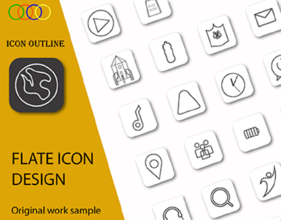 icon outline flat icons design