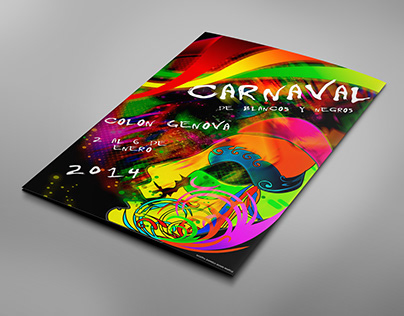 Afiche Carnaval Negros y Blancos 2014 - Colon Genova(N)