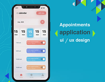 ui ux design Appointments application