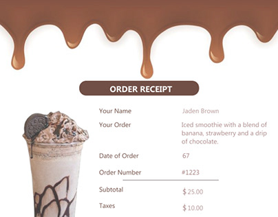 Online Non-alcoholic Beverage Email Receipt