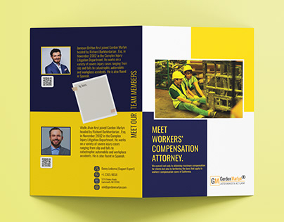 Worker Compensation , Attorney, Brochure Design.