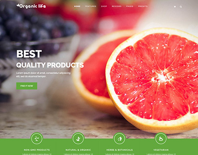 Organic Life - Eco Friendly E-Commerce Joomla Template