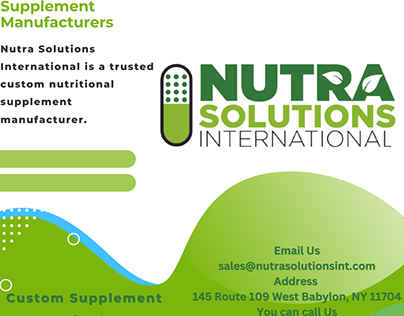 Nutritional Supplement Manufacturers |