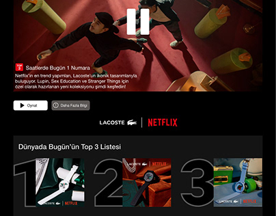 Netflix x Lacoste Collaboration I Landing Page Design