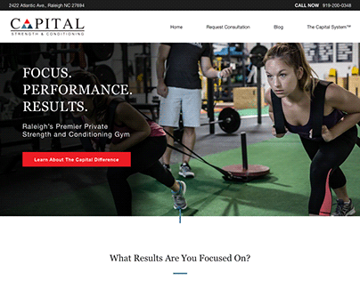 Personal Training Gym Website Redesign Project