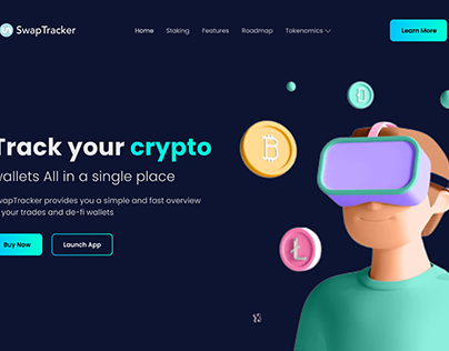 Crypto swaptracker.io landing page redesign