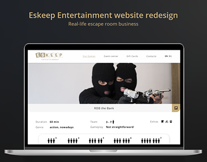 Eskeep Entertainment - Web redesign
