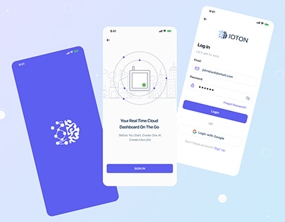 IOTON Launching page mobile app UIUX design