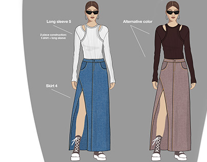 Longsleeve and skirt design