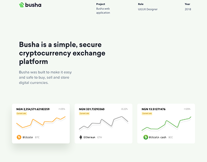 Busha web dashboard app design www.busha.co
