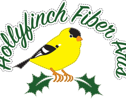 Hollyfinch Fiber Arts Logo