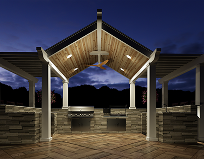 Outdoor Kitchen and Spa in VA (ENSCAPE)
