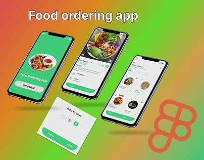 food ordering app in minimal design