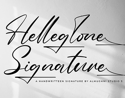 Helleglone Signature font