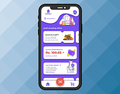 Home Page GoMarket Shop on the go, a self checkout app