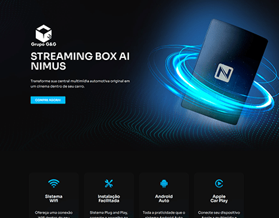Streaming Box AI Nimus - Landing Page