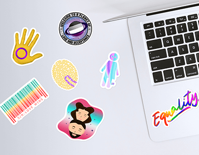 LGBTQIA+ Sticker Set Design
