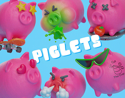 Piglets — 3d illustrations