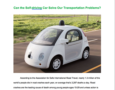 Autonomous Cars Article