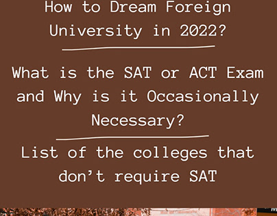 Colleges and Universities that not require SAT