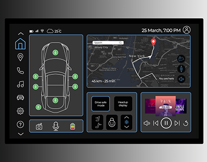 Car infotainment system UI/UX