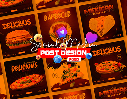 Food Social Media Post Design For Facebook Instagram