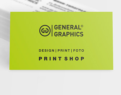 Business card design for print shop