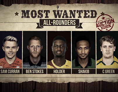 IPL AUCTION MOST WANTED - PROMO DESIGN