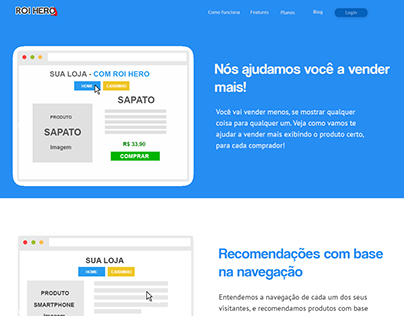 Features page - Ferramenta para e-commerce