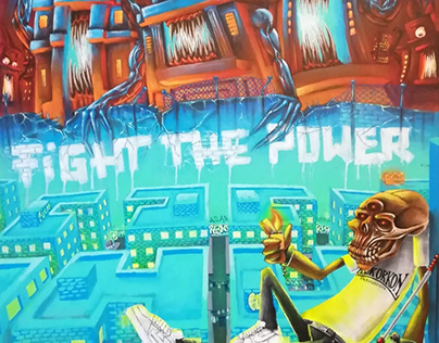 Serie de cuadros titulada"Fight the power"