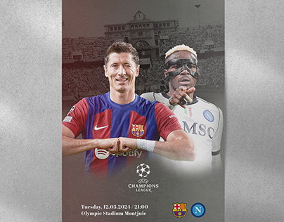 Barcelona x Napoli Matchday poster design