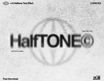 Free Halftone Text Effect