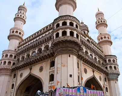 The beauty of charminar morning and evening