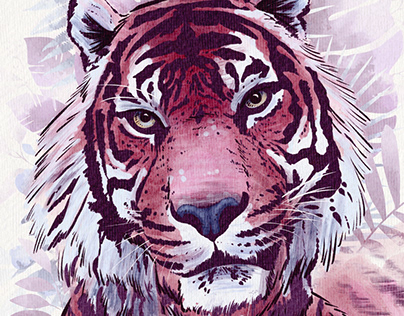 Watercolor Pop Tiger